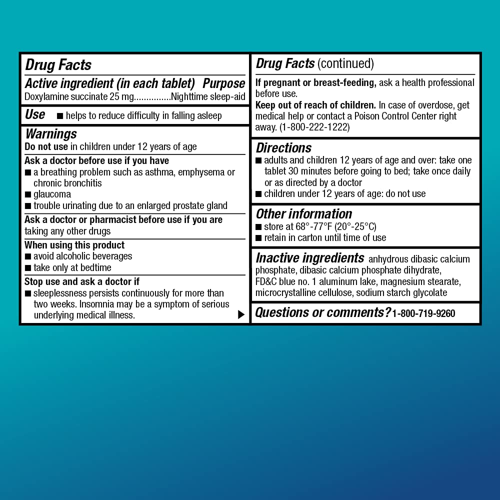 Amazon Basic Care Nighttime Sleep Aid Tablets for Adults, Doxylamine Succinate 25 mg, 96 Count Amazon Basic Care buy supplements Au