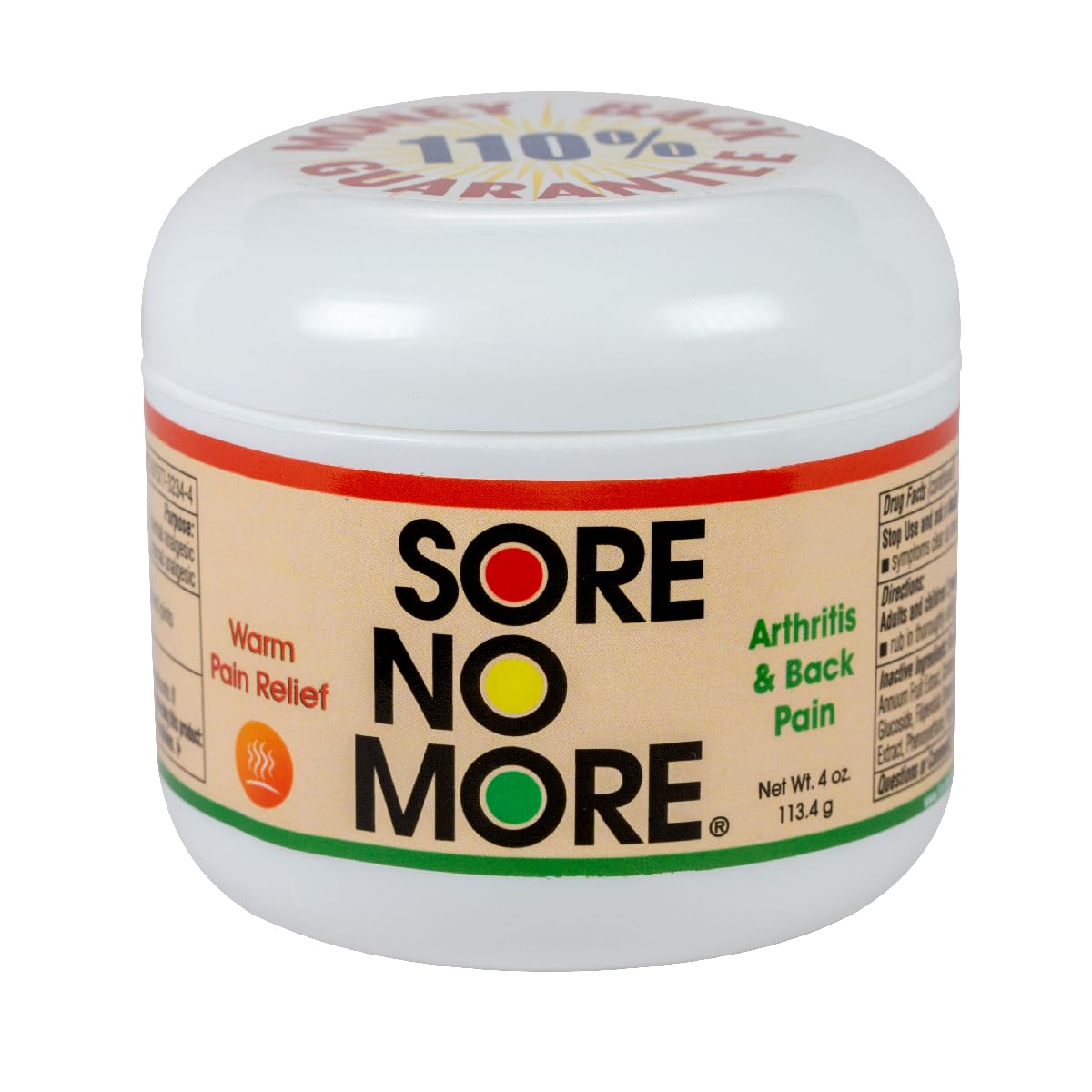 Sore No More Warm Arthritis Pain Relief Cream – Targeted Reliever for Back, Neck, Hands & Feet – Soothing & Fast-Acting Formula for Aches and Pains – Non-Greasy with Orange Aroma – 4 oz Sore No MoreBuy Supplements Australia