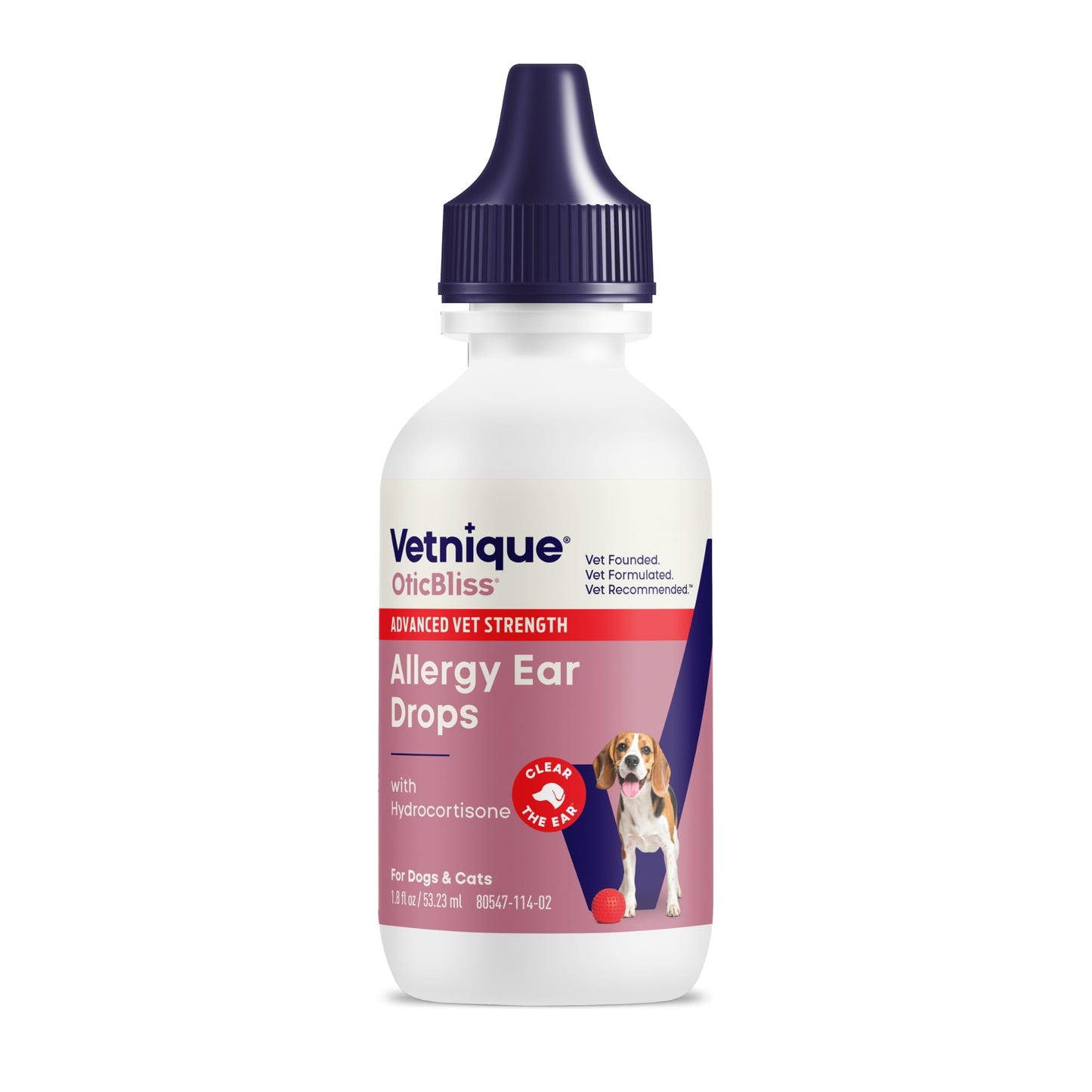 Vetnique Oticbliss Cat & Dog Ear Infection Treatment | Dog Ear Allergy Relief Drops, MicroSilver Yeast Infection Treatment for Dogs, Hydrocortisone for Itching, Redness Swelling (Ear Allergy Drops) Vetnique buy supplements Au