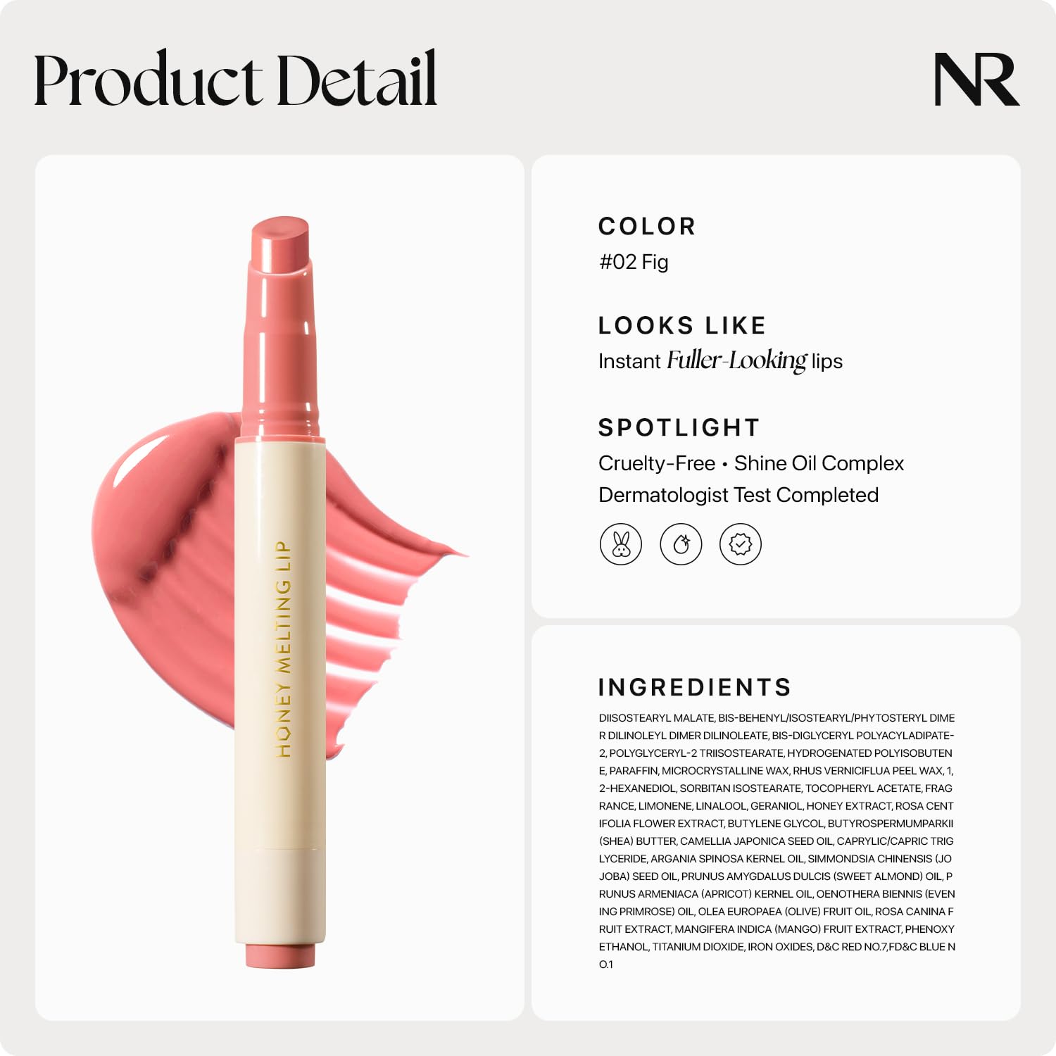 Nature Republic HONEY MELTING LIP (02 FIG) SOFT LIP STICK, Hydrating Gloss, Moisturizing balms, Sheer tint, Shine & Nude, Glowy Finish, korean make up Nature RepublicBuy Supplements Australia