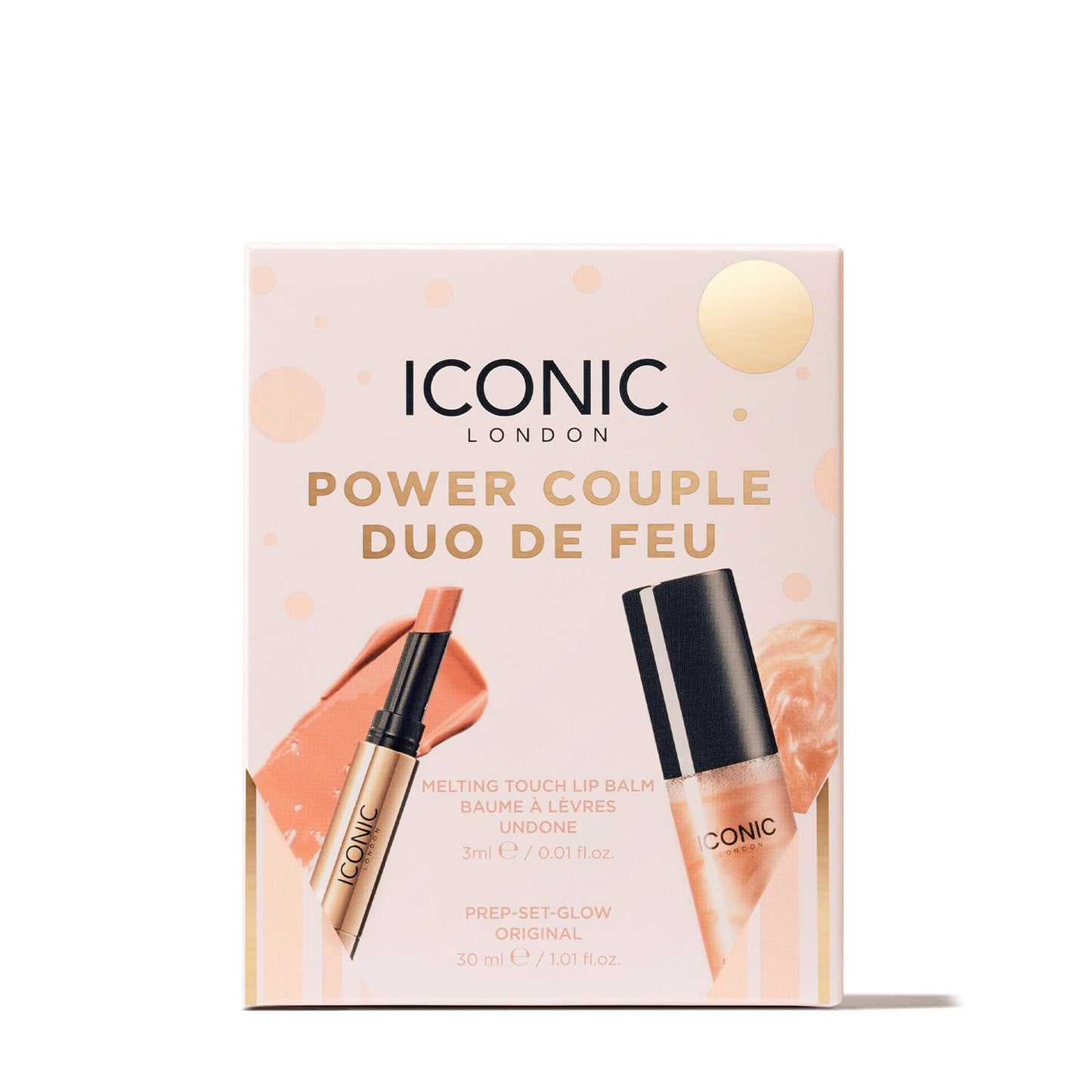 ICONIC LONDON Power Couple Gift Set | Includes Melting Touch Lip Balm (Undone) and Prep-Set-Glow (Original) ICONIC LONDON buy supplements Au