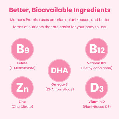 Prenatal Vitamin Gummies with DHA | Vegan Prenatal Vitamins for Women with Omega 3, Methylfolate, Choline & D3, Pregnancy Vitamins for Fetal Development