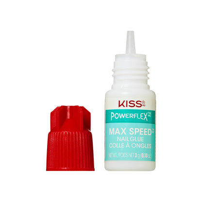 KISS PowerFlex Maximum Speed Nail Glue - Fast Drying Adhesive for Glue-On Nails