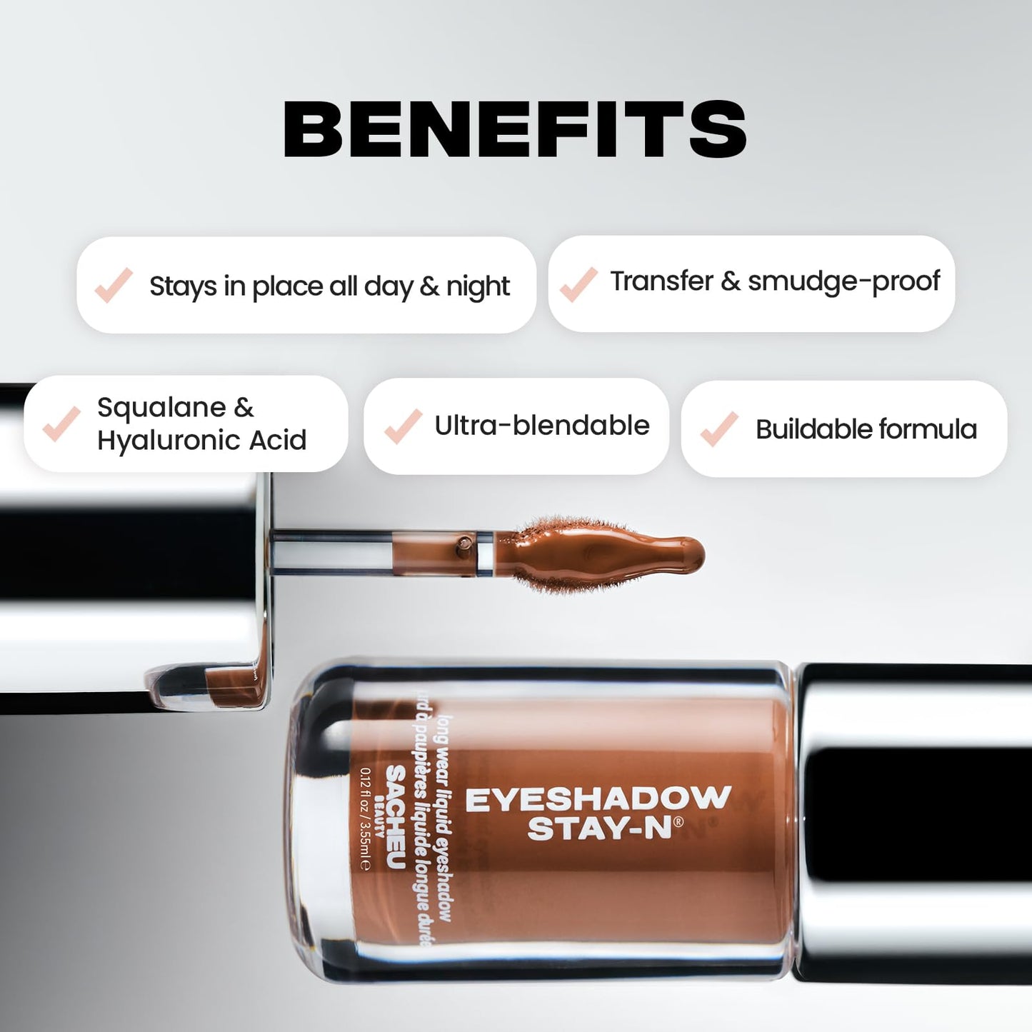 Sacheu Liquid Eyeshadow STAY-N Longwear Eye Makeup — Buildable Highly Pigmented & Blendable Eye Shadow Cream in Matte & Shimmer Finishes, Candy Dipp’d SacheuBuy Supplements Australia