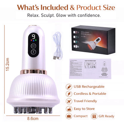 Lymphatic Drainage Massager for At-Home Body Care, Sculpting Massage Tool for Legs, Arms, Belly & Back, Helps Reduce Stretch Marks & Cellulite, Smooth Skin & Relax Muscles with Heat, Vibration & Light Nexa Haven buy supplements Au
