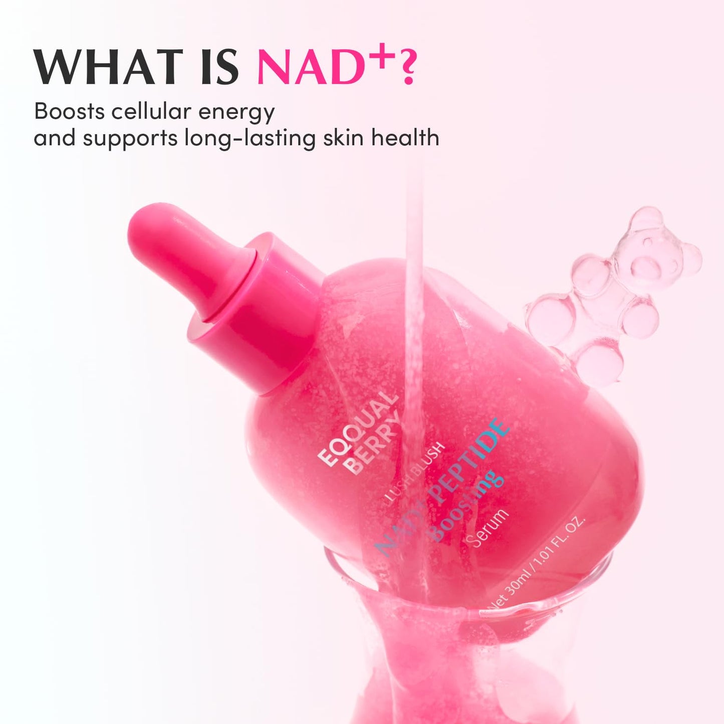 EQQUALBERRY NAD+ Peptide Boosting Serum – Niacinamide 2% + 14 Peptides + Vegan Collagen Anti-Aging Korean Skincare Face