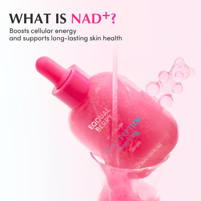 EQQUALBERRY NAD+ Peptide Boosting Serum – Niacinamide 2% + 14 Peptides + Vegan Collagen Anti-Aging Korean Skincare Face