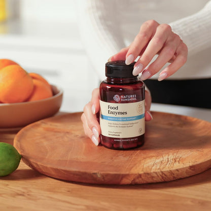 Nature's Sunshine Food Enzymes - Digestive Support with Prebiotics and Probiotics for Gut Health - Digestive Enzyme Supplement for Digestive Health
