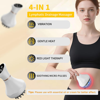 GJMJNNW Handheld Electric Lymphatic Drainage Massager: Body Sculpting Machine and Anti Cellulite Massage Tool for Cellulite & Stretch Marks with Microcurrent Red Light Heat & Vibration GJMJNNW buy supplements Au