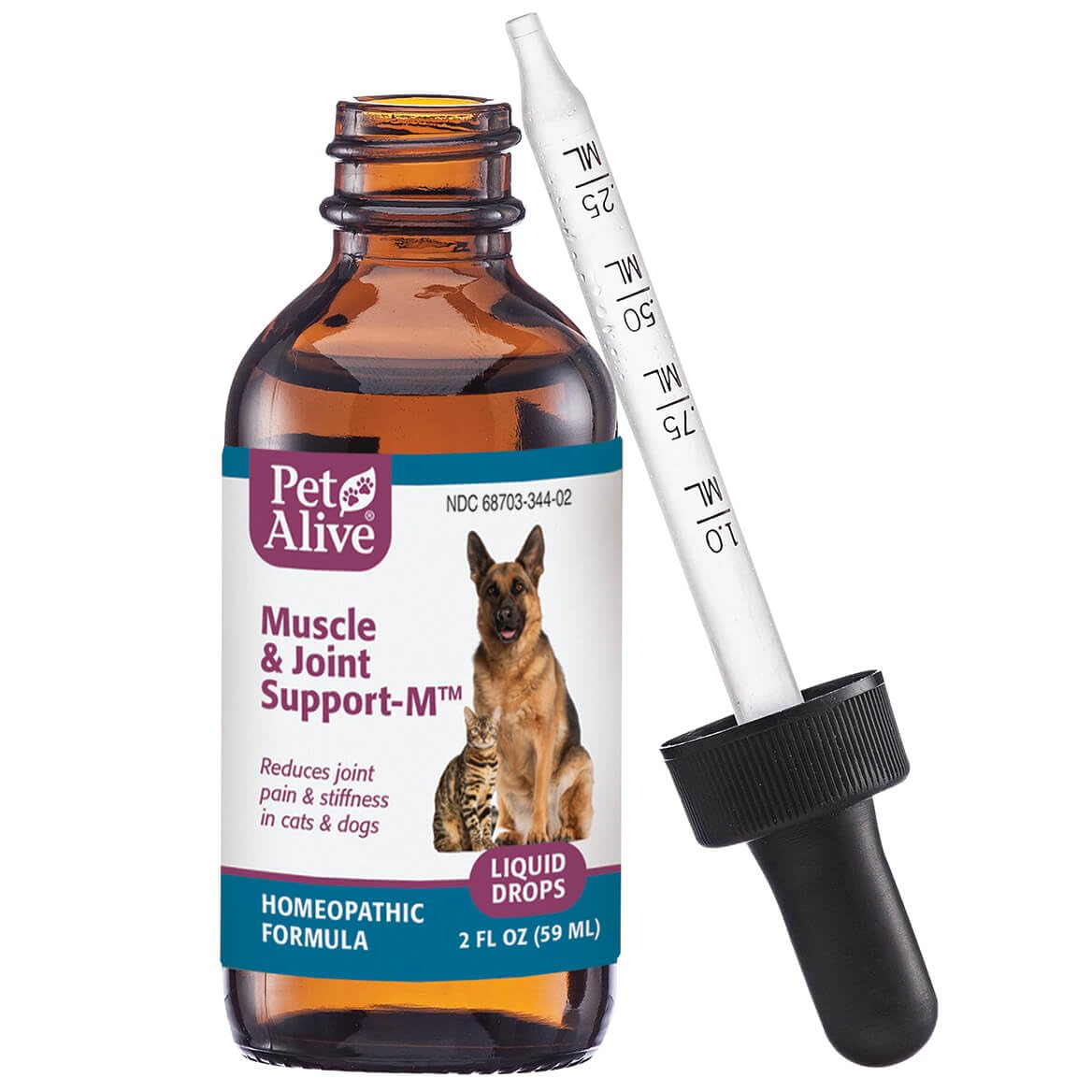 PetAlive Muscle and Joint Support-M - Natural Homeopathic Formula for Joint Pain and Stiffness in Pets - Supports Joint Health and Movement in Dogs and Cats - 59 mL PetAliveBuy Supplements Australia