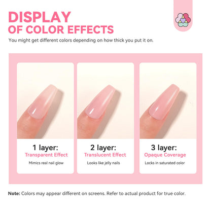SAVILAND Nail Strengthener: Sheer Pink Natural Concealer Foundation Polish Air Dry Nail Growth for Damaged Nails Repair Weak & Thin Nails Nail Care with Castor Oil & Vitamin E 15ml Women Gift