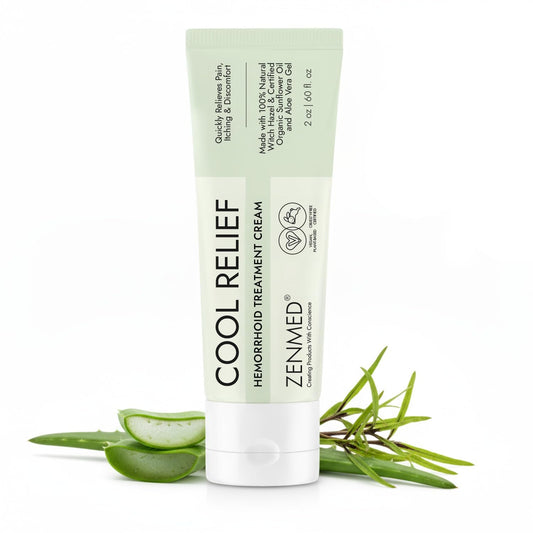 ZENMED Cool Relief - 2 oz Natural Herbal Cream with Organic Ingredients of Hemorrhoids Formula ZENMEDBuy Supplements Australia