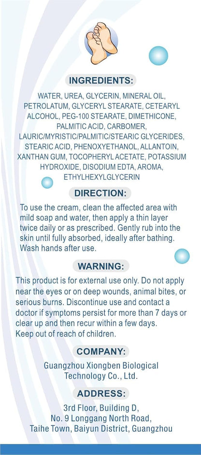 OUKEYA Urea Cream 40 Percent Tube 3 Oz, Foot & Hand Cream for Dry Cracked, 40 per Urea Lotion for Feet Maximum Strength
