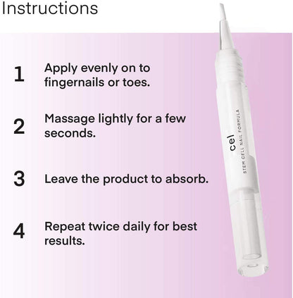 cel MD Cuticle Oil Pen Nail Strengthener Repair Serum – Nail Repair For Damaged Nails – Helps Repair & Nourish Cracked Nails