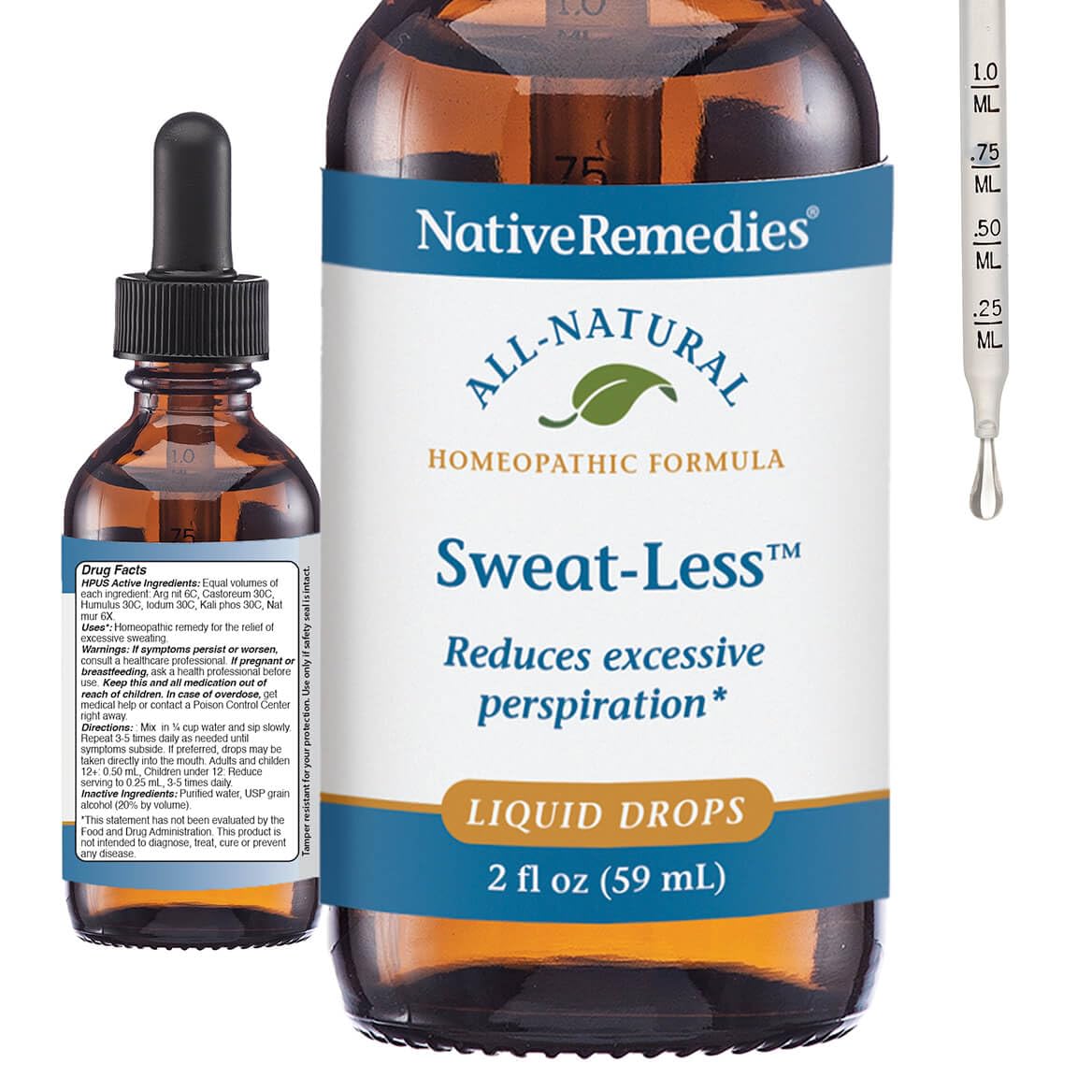 Native Remedies Sweat-Less - Natural Homeopathic Formula for Excessive Sweating, Perspiration and Clamminess - 59 mL Native RemediesBuy Supplements Australia