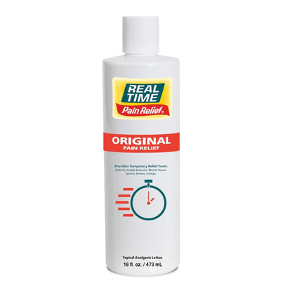 Real Time Pain Relief Cream 16oz Bottle | 17 Natural Ingredients: 1.25% Menthol, Arnica & MSM | Muscle Strain & Joint Discomfort Relief for Arthritis, Cramps, Sprains, Bruises, Hands, Back & Knee Pain Real Time Pain ReliefBuy Supplements Australia