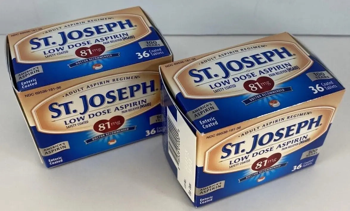 St. Joseph Pain Reliever, 81 mg, Enteric Coated Tablets, 36 ct. St. JosephBuy Supplements Australia