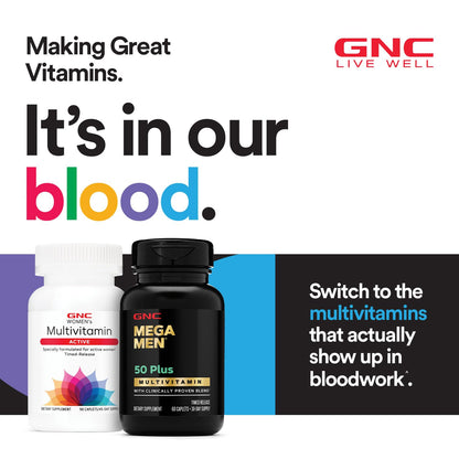 GNC Mega Men Energy & Metabolism Multivitamin | Antioxidants and Increased Calorie Burning | 180 Count GNC buy supplements Au