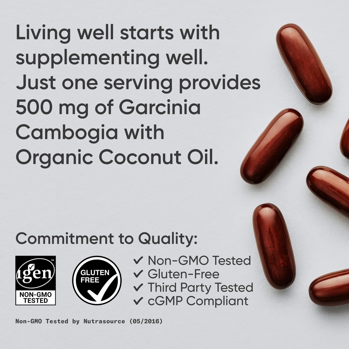 Sports Research Garcinia Cambogia Extract (60% HCA) with Extra Virgin Organic Coconut Oil | Non-GMO, Soy & Gluten Free (90 Liquid Softgels) Sports Research buy supplements Au