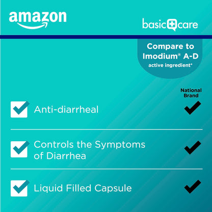 Amazon Basic Care Loperamide Hcl 2 Mg Softgels, Anti-Diarrheal, Easy to Swallow, Controls Symptoms of Traveler's Diarrhea, 24 Count Amazon Basic Care buy supplements Au