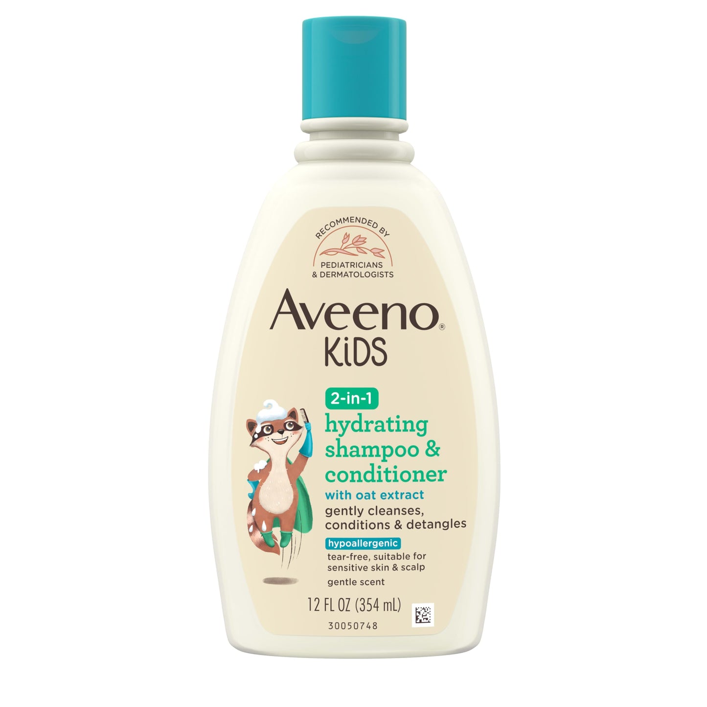 Aveeno Kids Shampoo & Conditioner, Formulated With Oat Extract to Gently Cleanse, Condition & Detangle Kids Hair