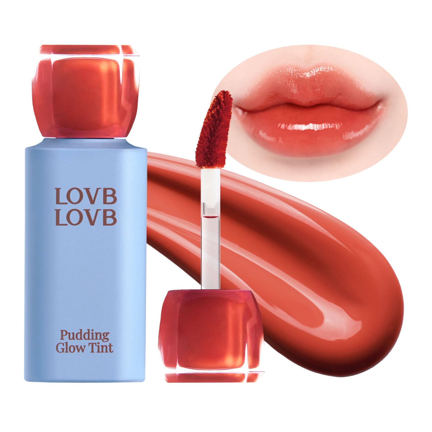 LOVB LOVB Pudding Glow Korean Lip Tint | Natural Lip Stain | Gloss to Stain | Long-Lasting & Non-Sticky | Lightweight Lip Tint | 0.14 oz. (04 SUNSET BEIGE) LOVB LOVBBuy Supplements Australia