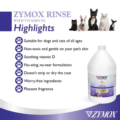 ZYMOX Leave-in Conditioner with Vitamin D3 for Cats & Dogs, 1gal Zymox buy supplements Au