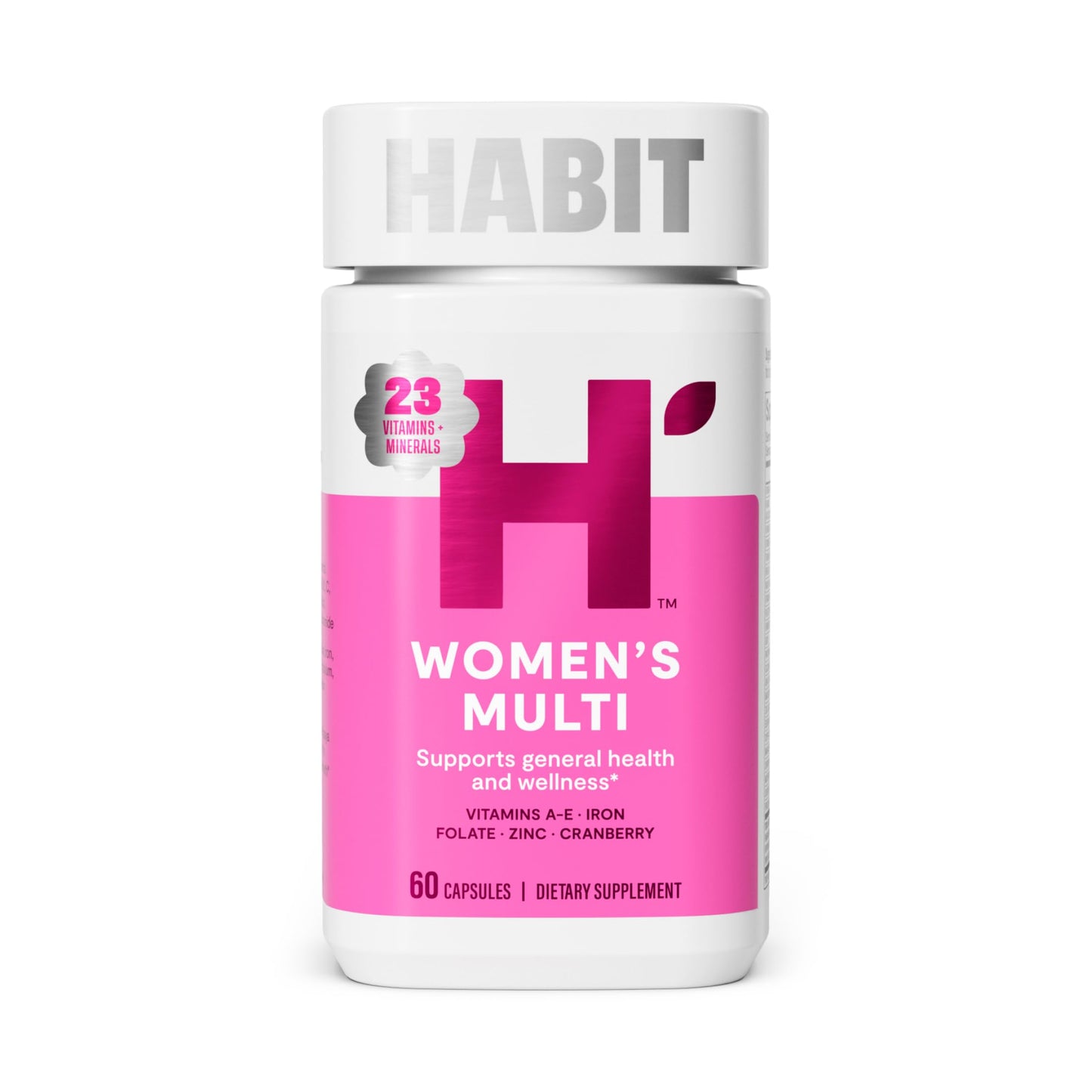 Habit Womens Multi Supplement (60 Capsules) - New Look, Supports General Health & Wellness, 23 Essential Vitamins and Minerals, Fruit extracts