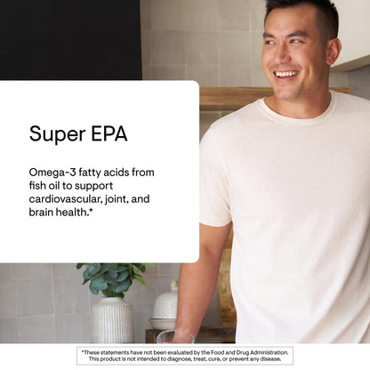 THORNE - Super EPA - Omega-3 Fish Oil Supplement with EPA & DHA from Sustainably Sourced Fish - Supports Brain, Skin, Joint & Heart Health* - Third-Party Certified