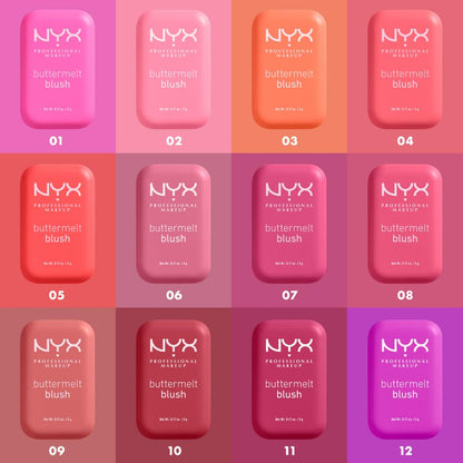 NYX PROFESSIONAL MAKEUP Buttermelt Powder Blush, Fade and Transfer-Resistant Blush, Up to 12HR Make Up Wear, Vegan Formula - For The Butta NYX PROFESSIONAL MAKEUPBuy Supplements Australia