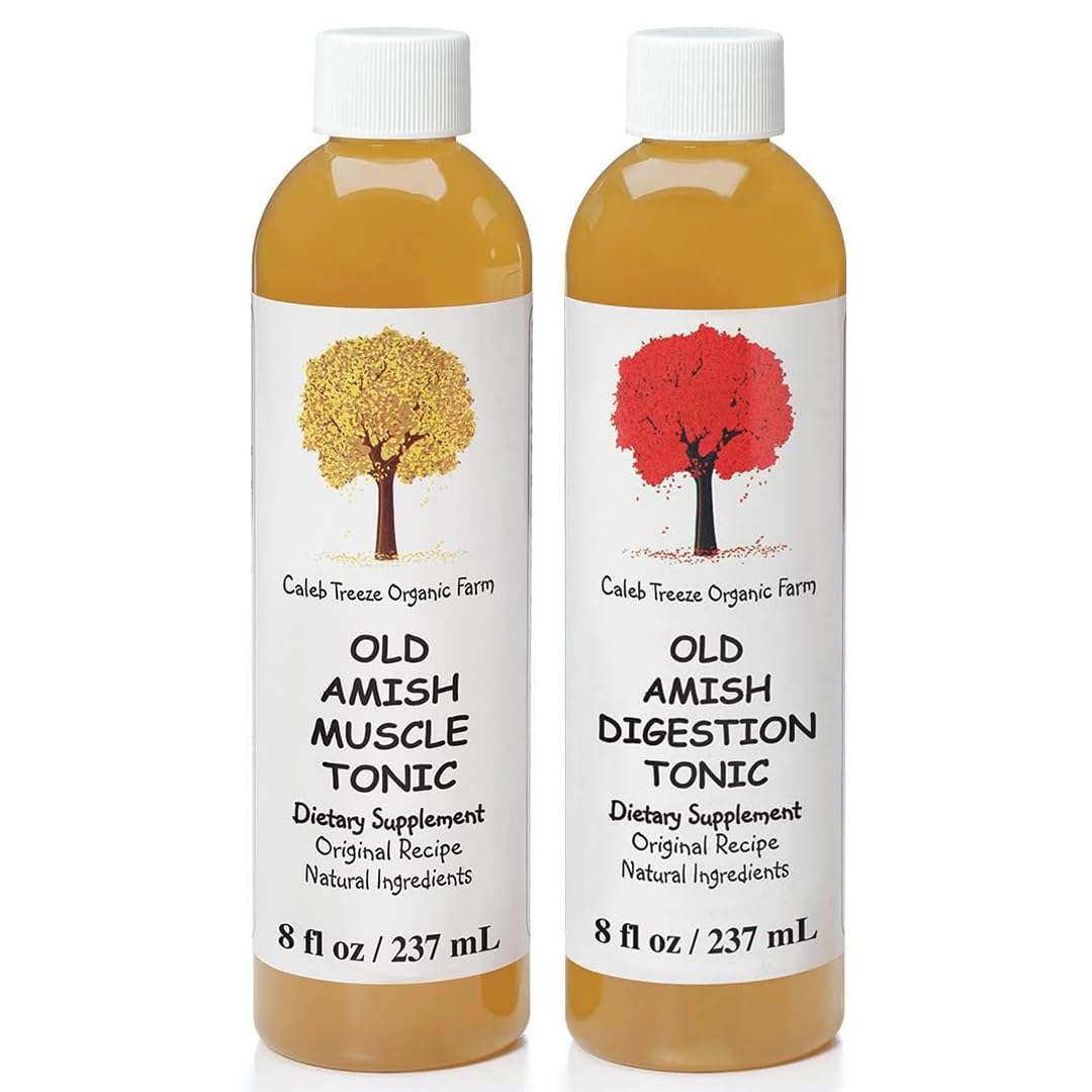 Old Amish Muscle and Digestion Tonic Pack (Formerly: Stops Leg Cramps and Stops Acid Reflux) with Apple Cider Vinegar Bundle by Caleb Treeze Caleb TreezeBuy Supplements Australia