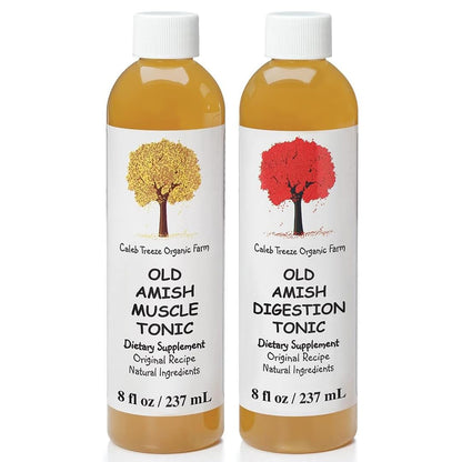 Old Amish Muscle and Digestion Tonic Pack (Formerly: Stops Leg Cramps and Stops Acid Reflux) with Apple Cider Vinegar Bundle by Caleb Treeze Caleb TreezeBuy Supplements Australia