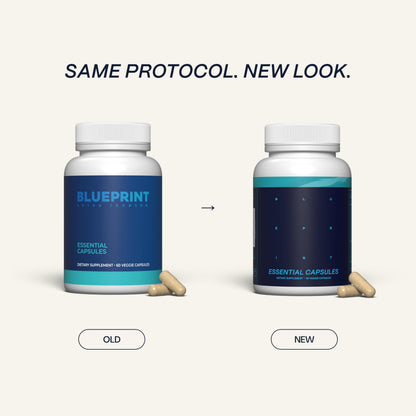 Blueprint Bryan Johnson Essential Capsules - Daily Multivitamin/Multimineral for Women and Men - Antioxidant Supplement with Calcium, Vitamin B1, Vitamin D, and Zinc - Vegan and Non GMO (30 Servings) Blueprint Bryan JohnsonBuy Supplements Australia