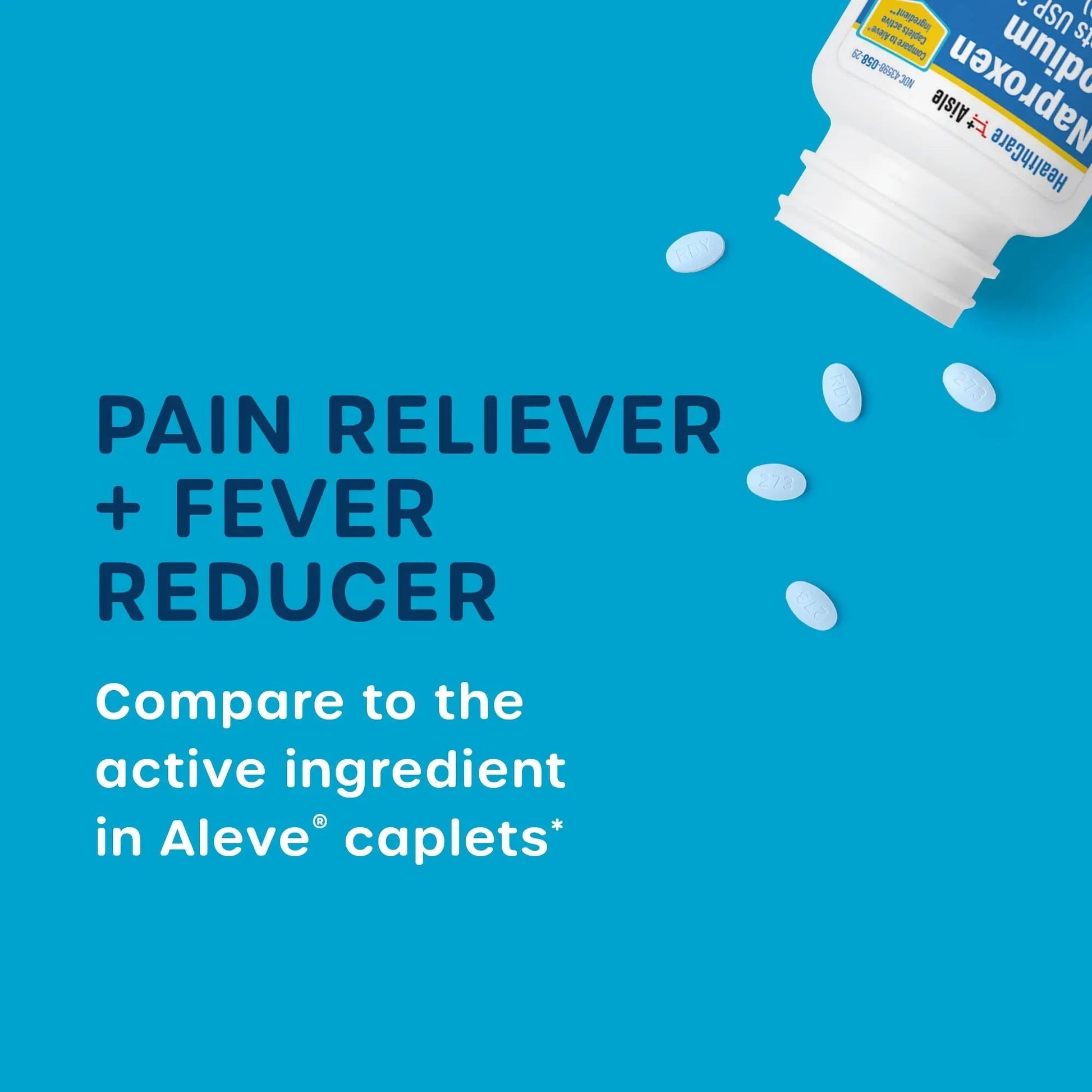 HealthCareAisle Naproxen Sodium, 220 mg - 200 caplets - Pain Reliever and Fever Reducer, Up to 12 Hours of Relief HealthCareAisleBuy Supplements Australia