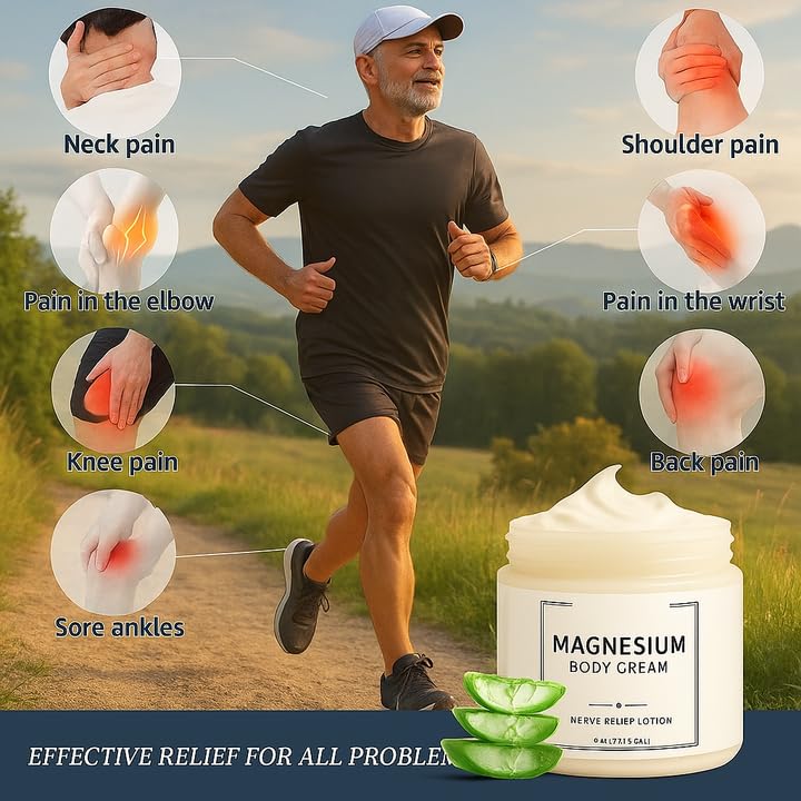 Neuropathy Cream | Nerve Relief Lotion for Feet, Legs & Hands | Magnesium Chloride with Aloe Vera Extract | Non-Greasy Formula for Day & Night Use | Thoughtful Gift for Mama, Dad, Men & Women (1) DFTLUUEBuy Supplements Australia