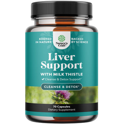 Liver Cleanse Detox & Repair - Milk Thistle Supplement for Digestion & Immune Health - Ginger Root, Choline & Dandelion Root