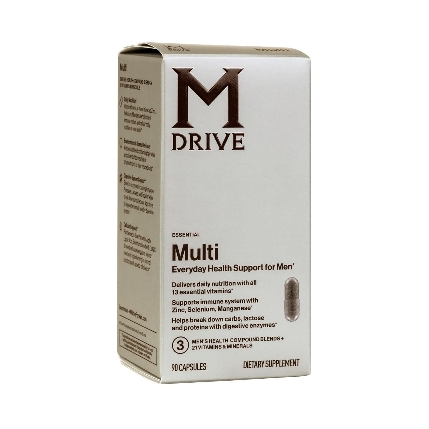 Mdrive Elite Multi - Natural Energy, Strength, Stress Relief, Lean Muscle, Immune Health Support from Zinc, Selenium, Manganese & Vitamin D, Enzymes for Digestive Support Mdrive buy supplements Au