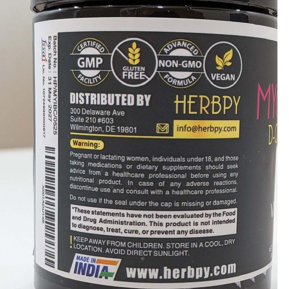Herbpy 6in1 Premium 40:1 Myo-Inositol & D-Chiro Inositol Supplement for Women with Folate, Berberine HCl 97%, Vitamin D3 & K2 - Hormonal Balance & Ovarian Health Support- 120 Vegan Capsules Herbpy buy supplements Au