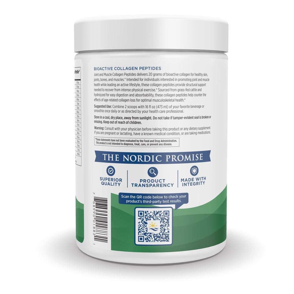Nordic Naturals Joint & Muscle Collagen Peptides, Unflavored - 10.6 Ounces - Collagen Supplement for Skin Health and Joint Mobility - 15 Servings Nordic Naturals buy supplements Au