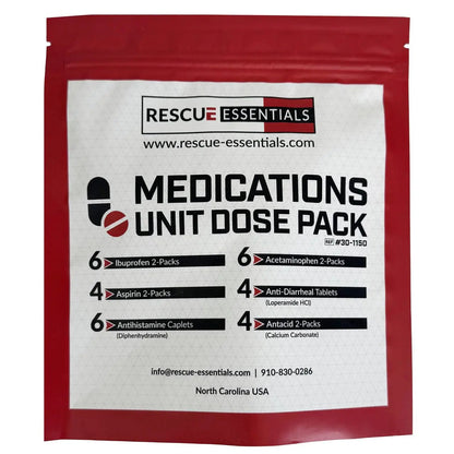 MEDICATIONS Unit DOSE Pack by RESCUE ESSENTIALS Rescue EssentialsBuy Supplements Australia