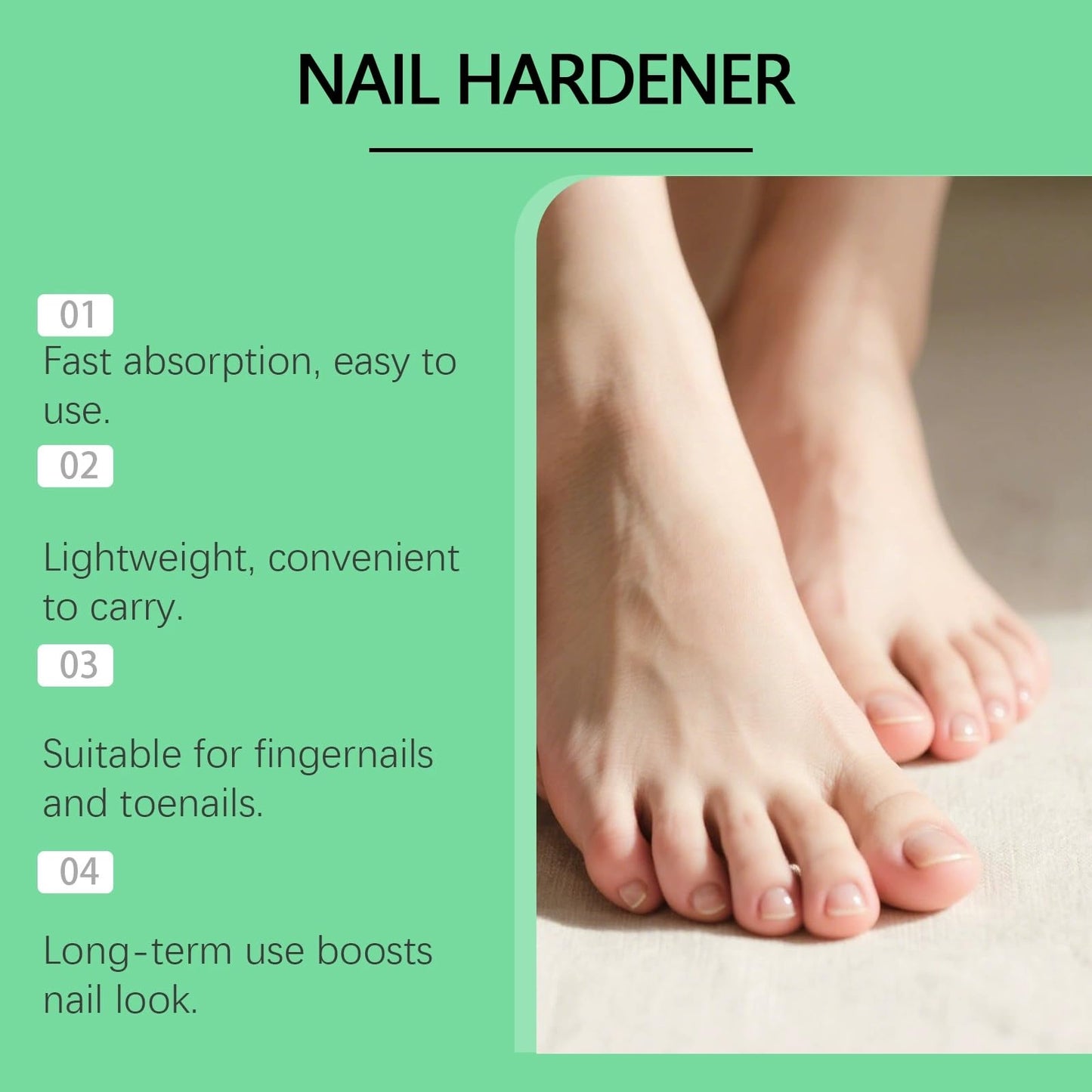 XJBD Nail Hardener Hyaluronic Acid Clear Nail Strengthener Anti-Brittle Split - 7-Day Fast-Absorbing Care Repair Serum with Vitamin E & Jojoba Oil