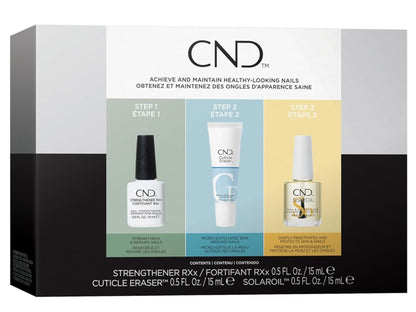 CND™ CARE.CONDITION.COAT™ KIT – Nail Strengthener, Cuticle Cream & Oil - Strengthener RXx