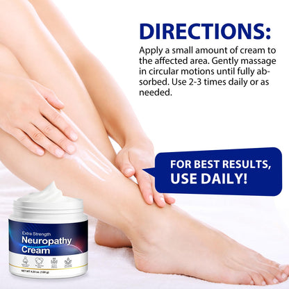 Neuropathy Cream for Feet, Legs & Hands – Lightweight, Plant-Based Formula with Cooling Comfort, 120g CFXYHNOXBuy Supplements Australia