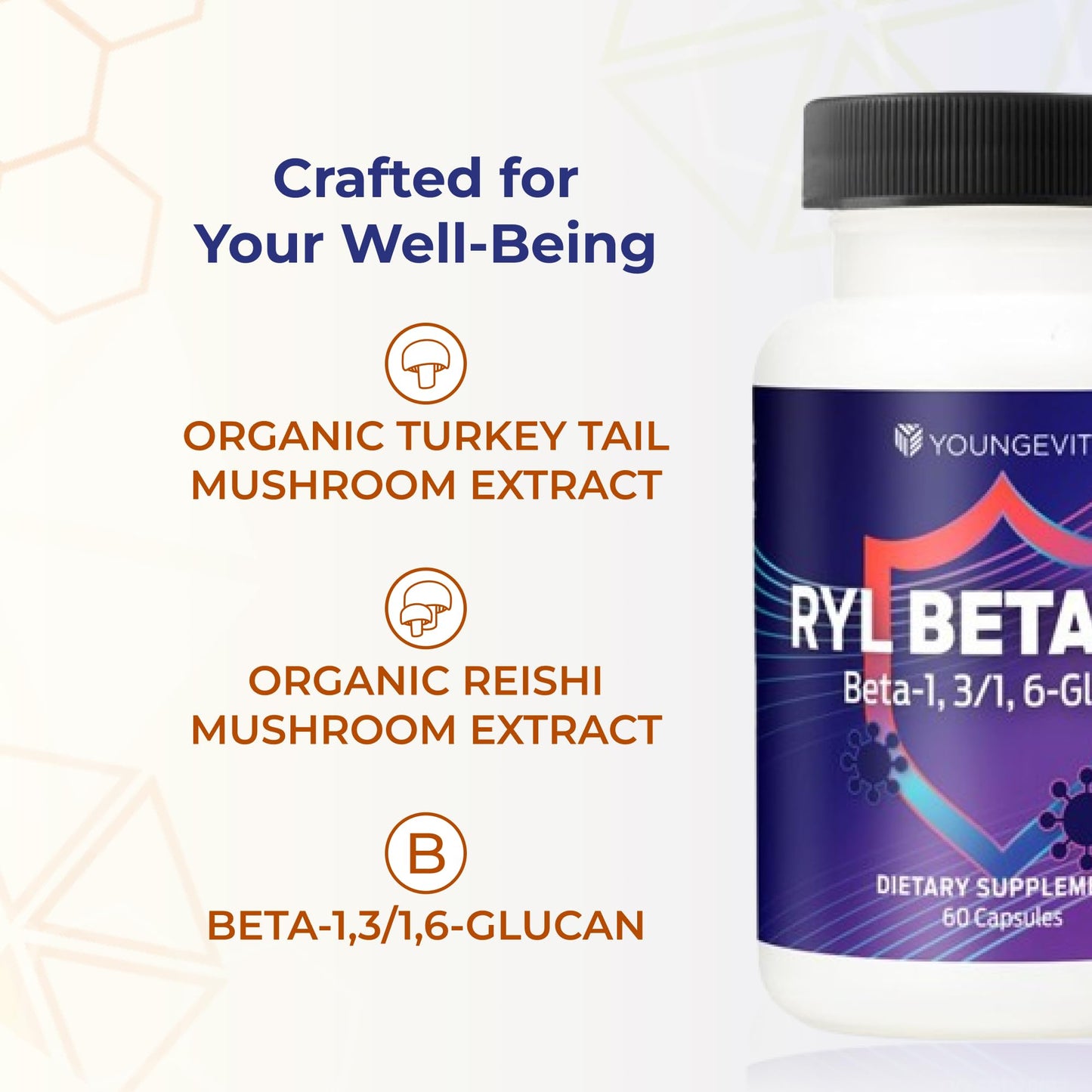 Youngevity RYL Beta550 Beta 1, 3-D Glucan Immune Support - 60 Capsules (Pack of 1) Youngevity buy supplements Au