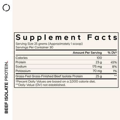 Codeage Grass-Fed Beef Isolate Protein Powder Supplement - 20 Amino Acids, Collagen-Rich - Athletes & Sports - Unflavored Carnivore Protein Supplement, BCAA & EAA - Gluten-Free - 26.45 oz CodeageBuy Supplements Australia