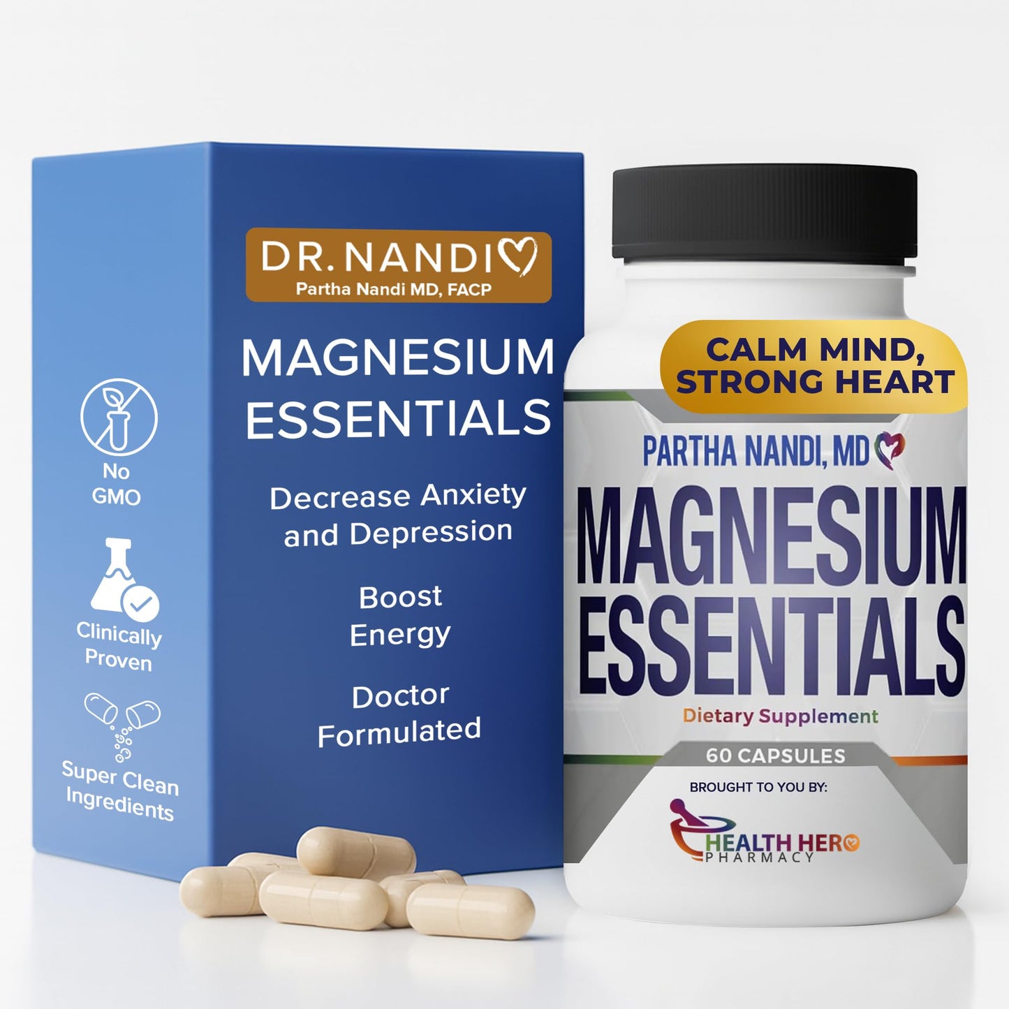 Triple Magnesium Citrate, Malate & Glycinate Complex Supplement – Supports Sleep, Stress, Muscle, Nerve & Heart Health – Advanced High-Absorption Formula – 235mg – 60 Capsules Partha Nandi, MD buy supplements Au