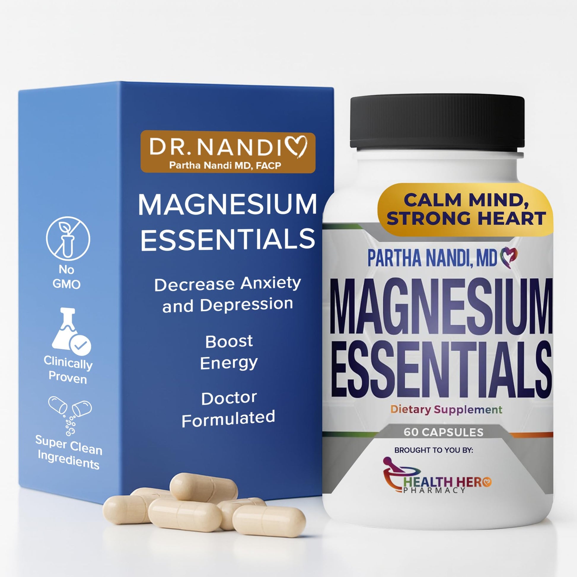 Triple Magnesium Citrate, Malate & Glycinate Complex Supplement – Supports Sleep, Stress, Muscle, Nerve & Heart Health – Advanced High-Absorption Formula – 235mg – 60 Capsules Partha Nandi, MD buy supplements Au