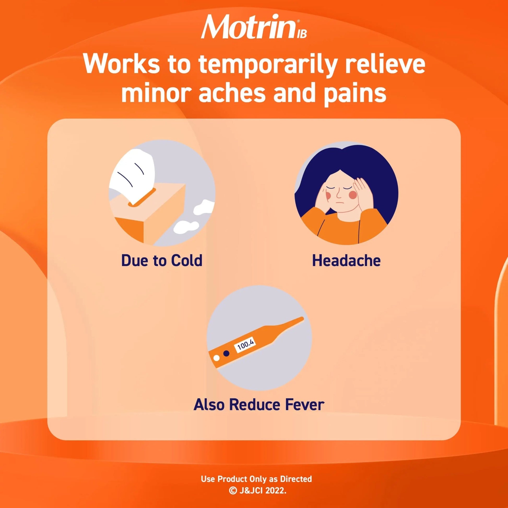 Motrin IB, Ibuprofen 200mg Tablets, NSAID Pain & Fever Reliever for Headache, Backache, Muscular Aches, Arthritis Pain Reliever, 50 Travel Packets of 2, 100 ct MotrinBuy Supplements Australia