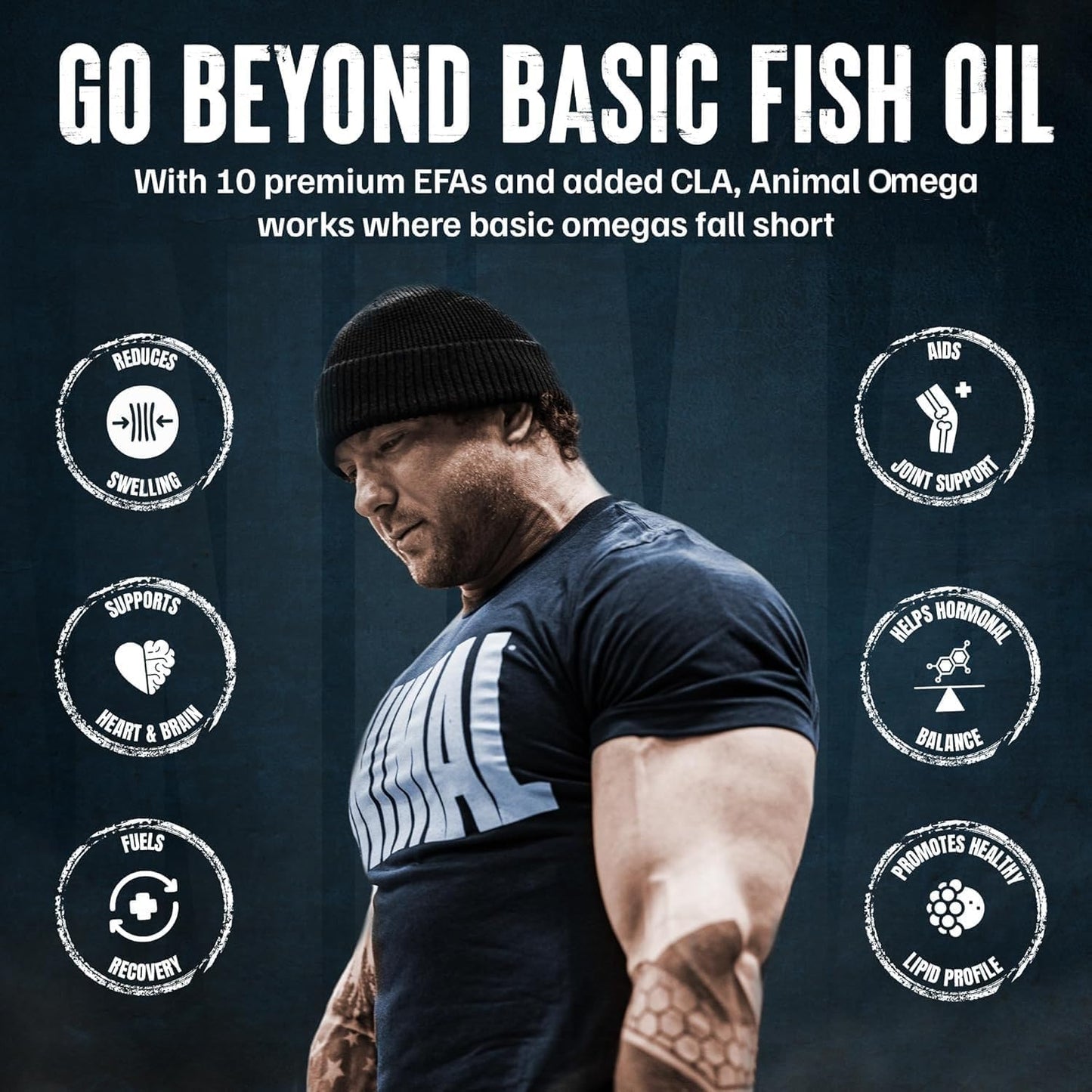 Animal Advanced Omega 3 Fatty Acids - 3500mg EPA DHA Fish Oil Omega 3 Supplement for Women & Men High Potency Blend with CLA GLA ALA for Brain Skin Eye Immune Joint Health 30 Pill Packs Animal buy supplements Au