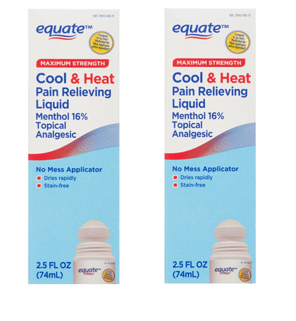 Equate Maximum Strength Cool & Heat, Equate Cool & Heat Pain Relief, Joint Pain Relief, 2.5 fl. oz, Pack of 2 Aus HealthcareBuy Supplements Australia
